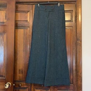 Express Wide Bellbottom Wool Trousers